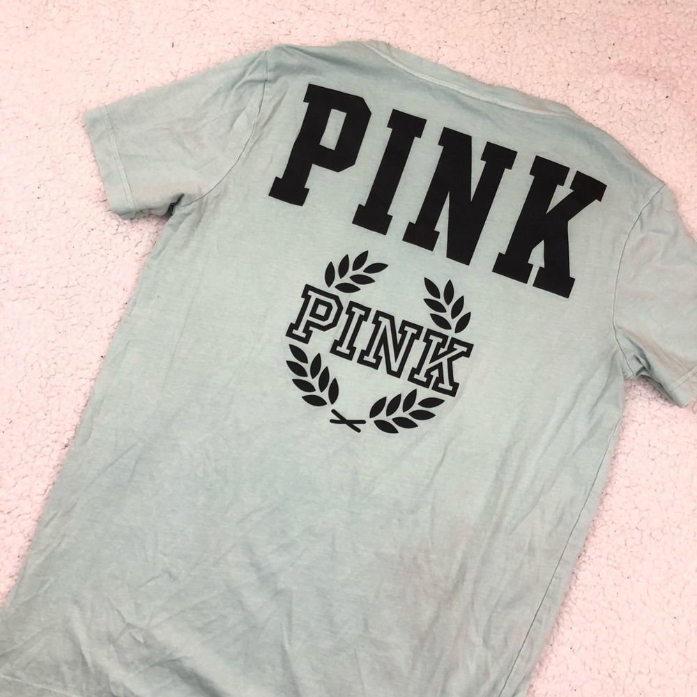 PINK by VS Mint V-Neck Graphic Tee - Picture 2 of 4
